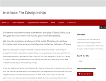 Tablet Screenshot of institutefordiscipleship.org